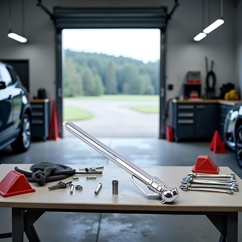 Image of Silver Tire Gauges Tire Pressure Gauges, Pencil Style Mini Test Meter Gauge Pen Auto Car Vehicle Motor Tyre Tire Air Pressure Test Tools and Equipment