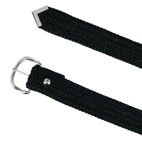 Double S Men's 46" Braided Belt Black One Size2