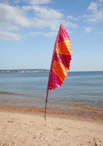 Image of Festivology Half Moon Festival Flag and Pole Set - Raging Fire