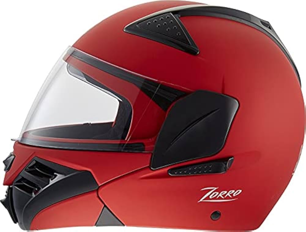 Steelbird SB-34 Zorro Dashing Flip-Up Helmet (Matte Red, L