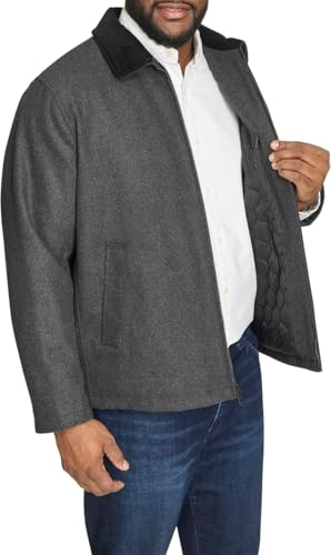 Image of Dockers Men's Wool Blend Quilted Bib Jacket Coat