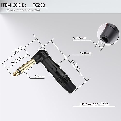 Conector de cable 1/4 pulgadas para optimizar el espacio de tu pedalera de guitarra 5