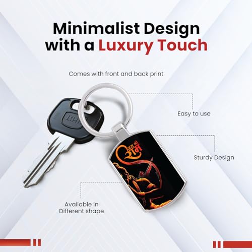 Image of Stylish Metal Keychains with Permanent Glossy Print - Inspirational Quotes & Spiritual Designs - Perfect Key chains for loved ones, Personal Use, Gifts & Return Gifts