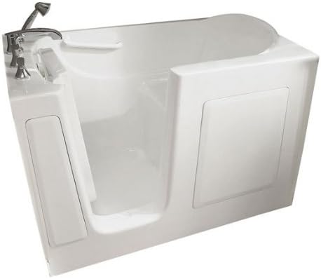 American Standard 2848.100.AL.ALW 28-Inch by 48-Inch Walk-In Bath Air Spa System, Left Side Drain, White