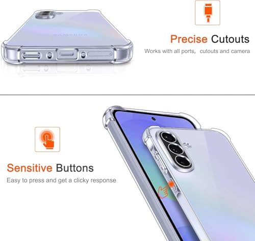 Image of ShieldTech Back Cover Case for Samsung Galaxy A37 5G | Camera Protection | Transparent Mobile Phone Back Case Cover for Samsung Galaxy A 37 5G | Samsung A37 5+G TPU Transparent Back Cover Case