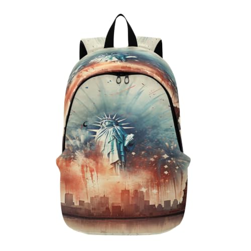 Sac à dos pour ordinateur portable motif feu d'artifice abstrait grand volume voyage
