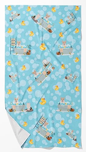 Caroline's Treasures WDK5689BTLG Fawn Cardigan Corgi Bath Towel Large