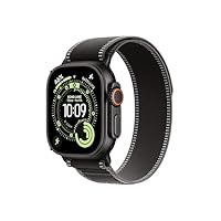 Apple Watch Ultra 3 GPS + Cellular, Cassa 49 mm in titanio nero con Trail Loop nero/cenere - M/L