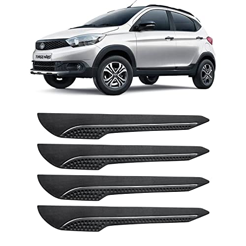 Image of AOSIS-Car Bumper Protector /Bumper Guard for Tata Tiago Nrg with Single Chrome Stripe (4-Pcs)