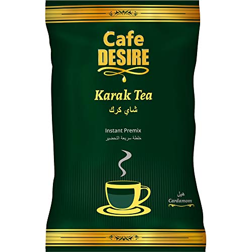 Image of Cafe DESIRE I DRINK SUCCESS - Instant Tea Premix 1 Kg | 3 in 1 | Karak Chai with Strong Cardamom Flavour Imported from Geneva | Makes 80-100 Cups | Use Manually and Vending Machine Suitable - CD57