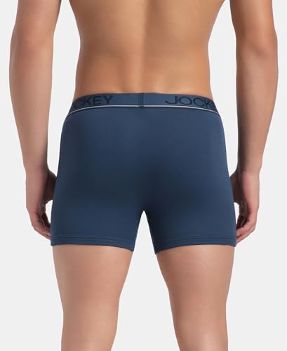 Image of Jockey 8009 Men Super Combed Cotton Rib Solid Boxer Brief with Ultrasoft and Durable Waistband