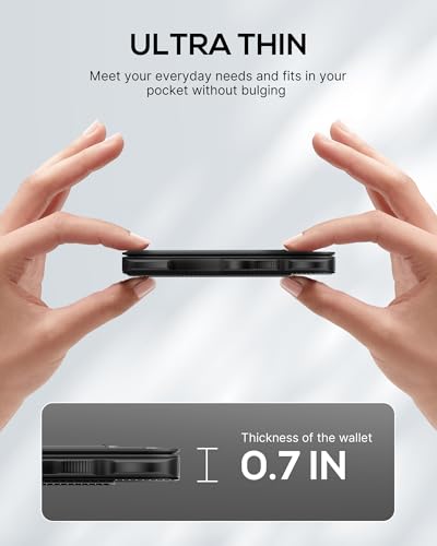 Wallet for Men Card Holder: Pop Up Card Case, Genuine Leather, Smart, RFID Blocking, Slim, Minimalist, Thin, Front Pocket, Gift Box - 10-14 Card Capacitiy, ID Window, Cash Pocket (Black)3