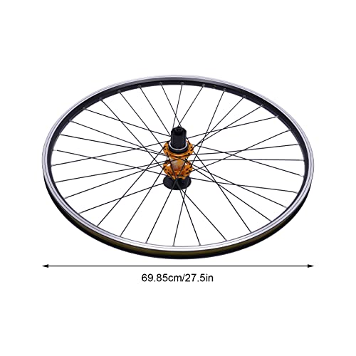 Tqshoop 27.5Inchmountain Bike Wheelset, Quick Release Bicycle Front Rear Wheels Black, Aluminum Alloy Rim Disc Brake Mtb Wheelset, Fit Cassette Bicycle Wheelset #TOP4