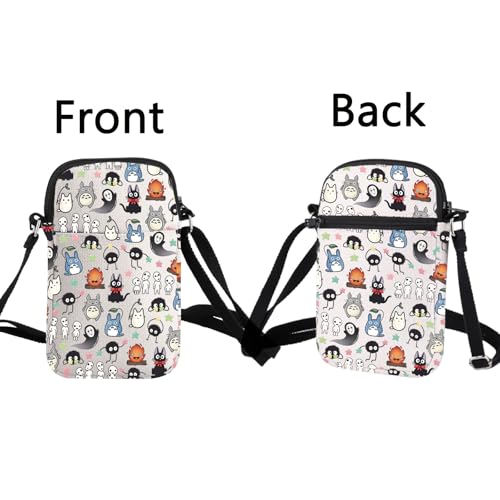TOBGBE Anime Cartoon Gift Adventure Cartoon Animated Movie Ideas Quote Zipper Pockets Crossbody Bag Spirited A Fans Gifts3