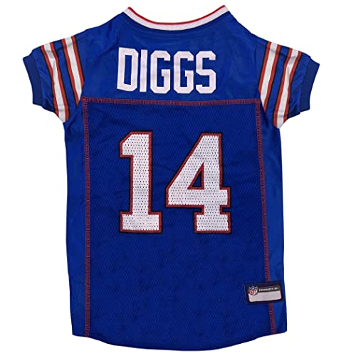 Pets First NFL Team Player Jersey for Cats and Dogs, Stefon Diggs, Buffalo Bills, X-Large
