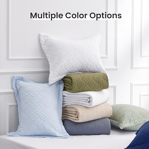 Love's cabin Quilts for Full Bed Olive Green Bedspreads Bedding Set - Lightweight Bedspread Comforter - Wave Pattern Bedding Coverlet for All Season - 3 Pieces (1 Quilt, 2 Pillow Shams) by Love's cabin - Used condition - Image 8