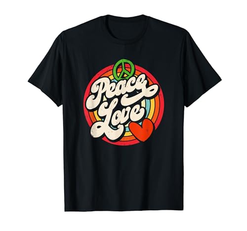 Paz amor hippie flower power signo de la paz Camiseta