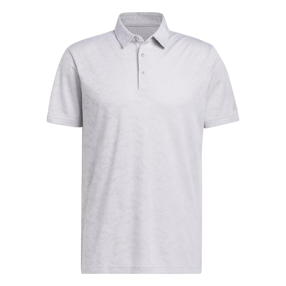 adidas Textured Jacquard Golf Polo Shirt Maglietta da Golf Uomo