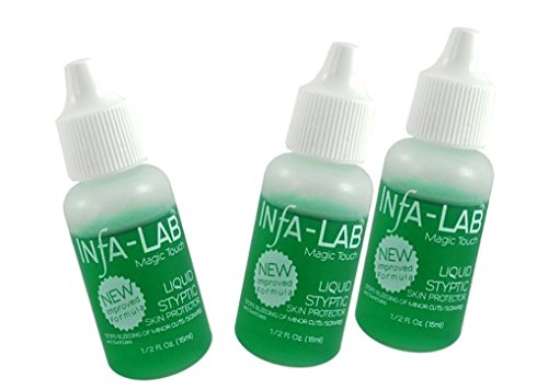 3 X Infa-Lab Magic Touch Liquid Styptic Nails Stop Bleeding Skin | 0.5 fl oz ,15 ml