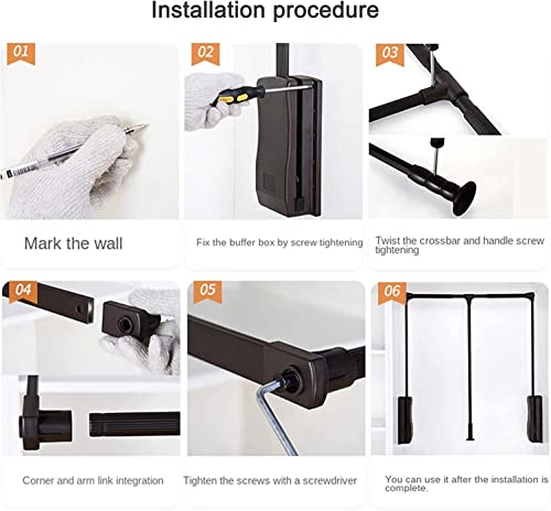 Wardrobe Lift Soft-Close Wardrobe Lift Expanding Heavy Duty Steel Tubing With Silver Plastic Housing 22To49Inch Closet Pull Down Rods Hanger For Hanging Clothes,560X690Mm/22X27In #TOP6