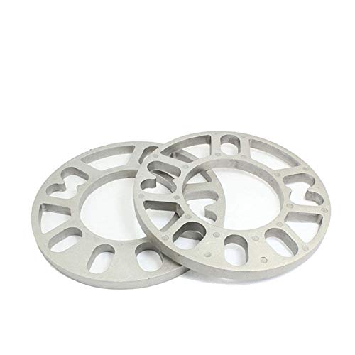RUNGAO - 2 espaciadores de rueda de plata de 3 mm de grosor para 4 5 tuercas 4 x 100 4 x 114 5 x 100 5 x 114 112