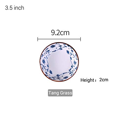 Gegong 4 Pack Blue And White Porcelain Dish Serving Plates Floral Dinner Shallow Plates Appetizer Salad Dessert Snack Plate (3.5 Inch,Different Patterns) #TOP1
