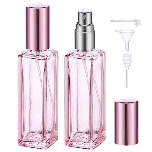 Segbeauty Vaporizzatore Profumo, 2 Pezzi 20ml Dispenser Profumo da Viaggio, Ricaricabile, Spruzzatore Rosa per Passeggiate, Feste, Appuntamenti