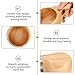 2pcs Wooden Camping Mug, Kuksa Wood Camp Mug with Leather Lanyard Nordic Style Wood Drinking Cup Portable Hiking Tableware