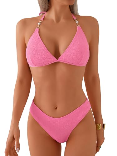 swimall Women's Triangle Bikini Set Cheeky High Cut Sexy Two Piec...