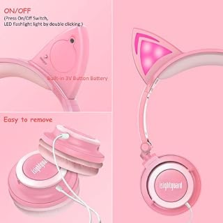 Isightguard Casque filaire pour enfant avec LED pour fille, prise audio 3,5 mm pour téléphone portable, rose - Les Beatles, Paul McCartney, John Lennon, RIngo Starr, George Harrison Isightguard Casque filaire pour enfant avec LED pour fille, prise audio 3,5 mm pour téléphone portable, rose – Image 5
