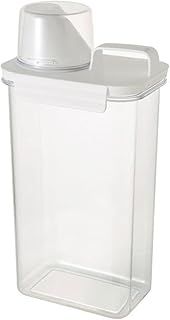 Airtight Laundry Detergent Dispenser with Measuring Cup, Clear Laundry Powder Detergent Storage Box, Washing Powder Container Storage Bucket Plastic Detergent Box,2300ML