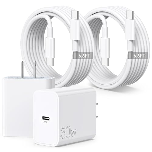 Daniut [2025 Upgraded] 30W USB C Super Fast Charger for Google Pixel 9/9 Pro/9 Pro XL/8/8a/8 Pro/7 Pro/7a/7/6/5/4/3 XL, 2Pack 30W Type C Wall Charger Block Fast Charging with 60W 6FT USB C to C Cable