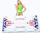 Inflatable Pool Party Barge Floating Beer Pong Float, White, 6-Feet, - Floating Pool Party Game Raft