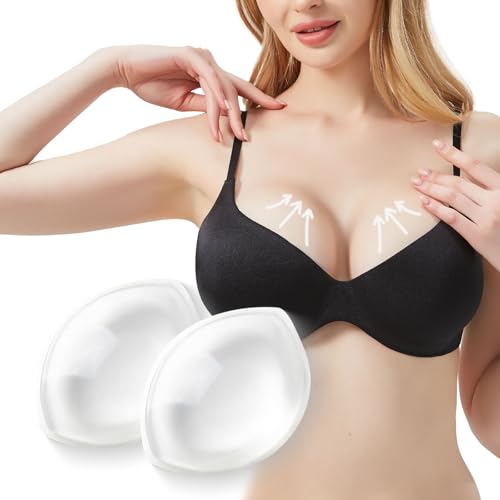 OXYSAIKO Silicone Bra Inserts Push Up Breast Pads,Clear Gel Invisible Bra Padding Bust Enhancer for Bikini Swimsuit