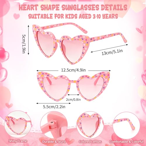 Image of 3 Pairs Kids Sunglasses Girls,UV Protection Sunglasses Toddler Eyewear for Party Favors Beach Glasses Age 3-12