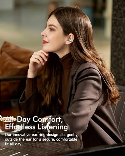 Image of CoolJumper Upgraded Clip-on Ear Earbuds, Bluetooth 6.1 Wireless Open Ear Headphones, Comfortable Fit with Crystal Clear Sound, 50-Hour Battery Life,Two-Way Headphones Earbuds for Gym & Outdoor Sports