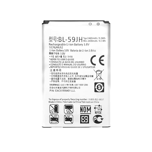 NEXILAB New Upgrade BL-59JH Battery for LG Enact VS890 Lucid 2 VS870 Optimus F3 VM720 MS659 LS720[0 Cycle] - 3.8V Li-Ion Replacement Battery