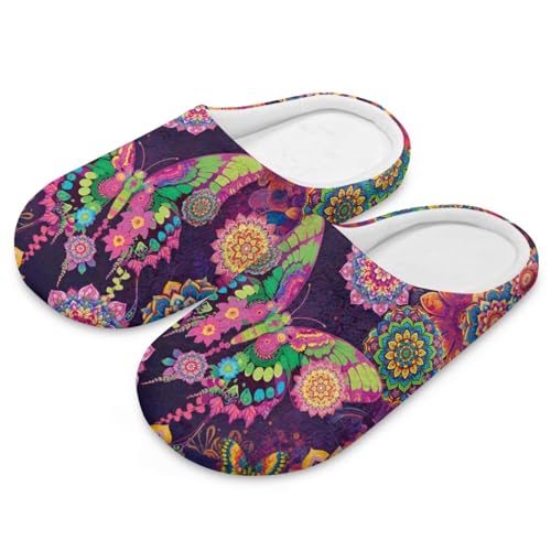 Butterfly Home Furry Slippers for Women Slip-on Winter Indoor House Shoes Comfort Slipper for Winter2