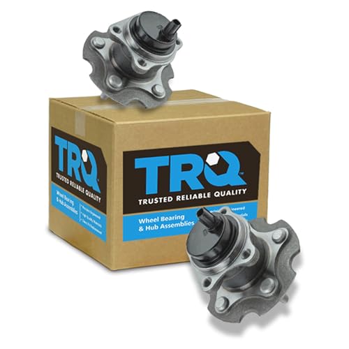 Image of TRQ Rear Left and Right Wheel Bearing and Hub Assembly Set 2 Piece Compatible with 06-18 Toyota RAV4 FWD 17-18 Corolla iM 2016 Scion iM 11-16 tC 10-12 Lexus HS250h 15-17 NX200t FWD 18-21 NX300