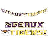 Havercamp Lsu Geaux Tigers Banner 11.5 Ft Long Ideal Lsu Decorations for Party Tailgate Party Supplies Graduation Game Day (by Havercamp)