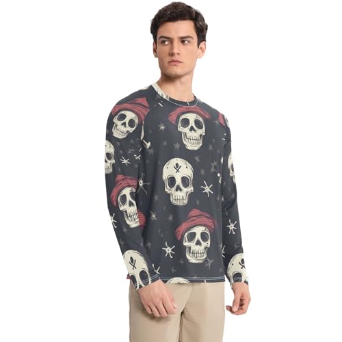 Men Sun Shirts Men's Rash Guard Shirts UPF 50+ Protection Crew Neck Long Sleeve Shirt Stars Nebulae and Meteors Blue3