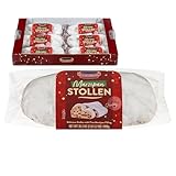 KuchenMeister Edel Marzipan Stollen 1000 g im 6er Pack | Saftiger Stollen mit Rosinen, kandierten Früchten und einem Kern aus Marzipan | 6 x 1 kg