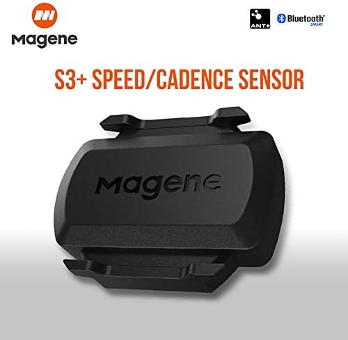 Magene S3+ Cadence/Speed Sensor for Cycling, Bluetooth/ANT+ Bicycle Cadence Sensor Bike Speed Sensor, Wireless RPM Sensor Compatible with Android/Iphone and Bike Computer