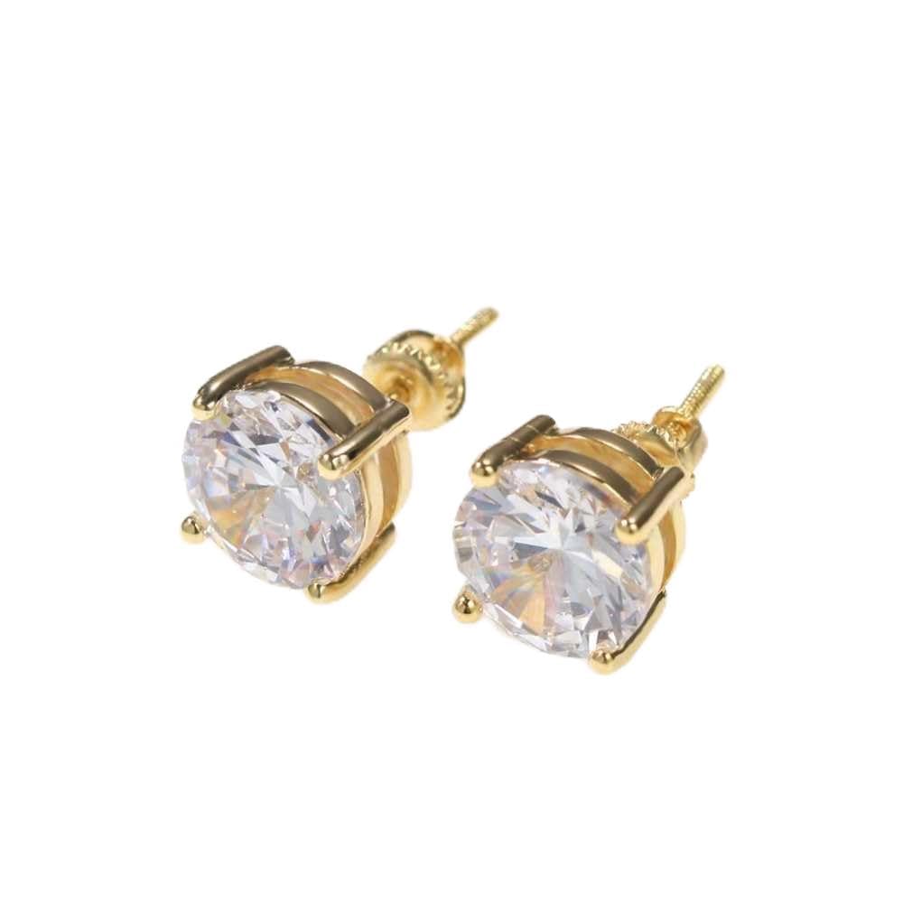 Womens Gold Plated Round Shaped Earrings With Cubic Zirconia, Stud Earrings For Women, Trendy Stud Earrings For Women, Cubic Zirconia Stud Earrings, Gold Plated Stud Earrings(Gold) (B0CR6PV8JX) Amazon Price History, Amazon Price Tracker