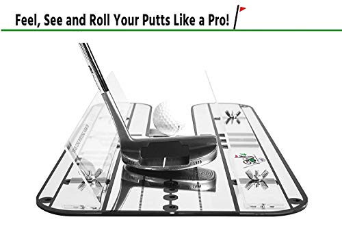 Entrenamiento-de-Golf-Espejo-de-alineacion-Golf-XL-para-Colocar-con-Sistema-de-rieles-de-guia-Ajustables-perfeccionar-tu-Swing-Bow-en-Putting