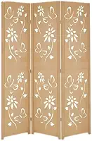 Divisórias de Ambiente Modelo Biombo com MDF Resistênte e Prático - Painel Decorativo para Sala, Quarto, Home Office e Varanda, Prático e Durável(FLORIDO)