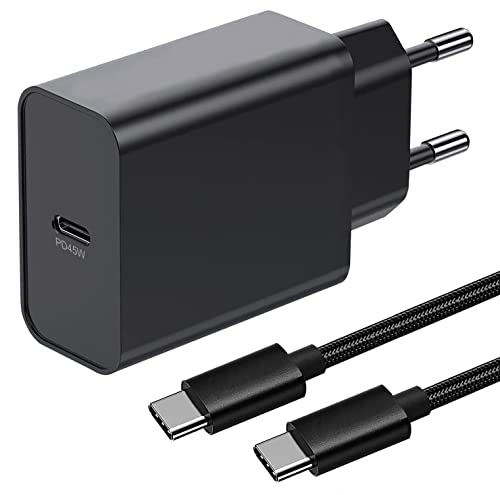 45W Cargador para Samsung Galaxy S24 Ultra/S25/S25 Edge/S26 Plus/S23 FE/S22 S21/Z Fold 4 5 6 7/A17 A57 A37 A57 A55 5G A25 A35 A15 A54 A53 A52 A52S A34 A06/Z FILP Enchufe USB C Carga Rápida y Cable