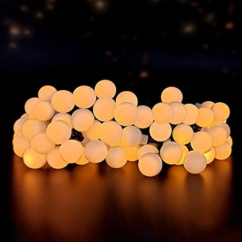 Solar String Lights, 29.5ft 60LED Solar Garden Fairy Light Waterproof Outdoor Flower String Light for Patio Christmas Tree Lawn Party Décor (Warm White) Cover