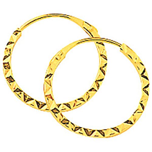 Boucles d'oreilles or 750 (12 mm) en or jaune massif de prestige