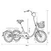 16in Three Wheel Cruiser Bike Three Wheel Bike Single Speed Bicycle with Shopping Basket Adult Tricycle for Recreation Shopping Picnics Exercise Men's Women's Cycling Pedalling #1